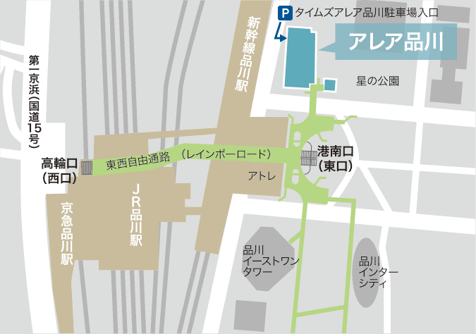 アレア品川 map